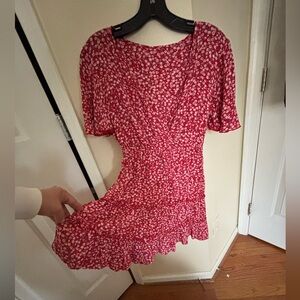 SHEIN Red Floral Mini Dress for women
